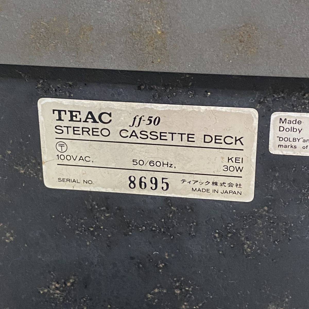 売切り！通電確認済み TEAC / ティアック STEREO CASSETTE DECK