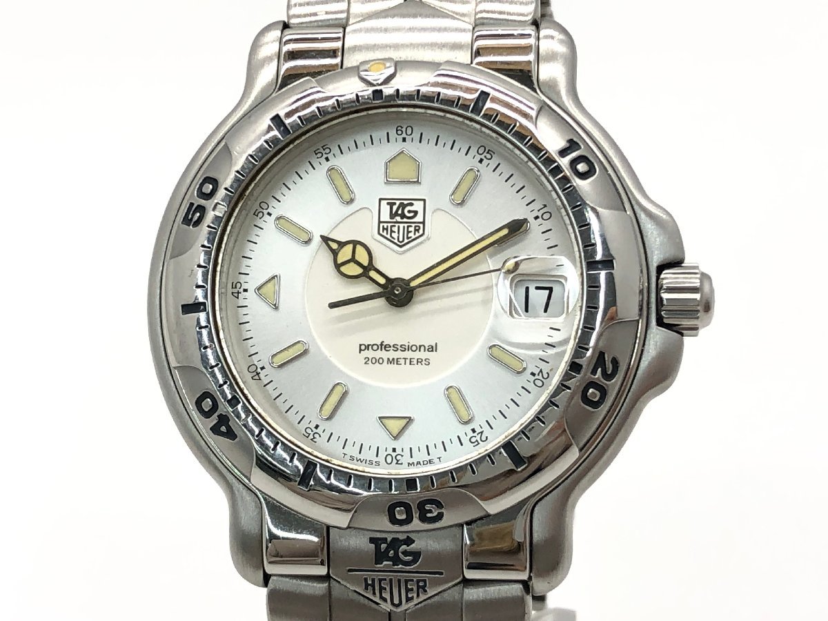タグホイヤー プロフェッショナル 200m クォーツ 腕時計 稼働品 中古 