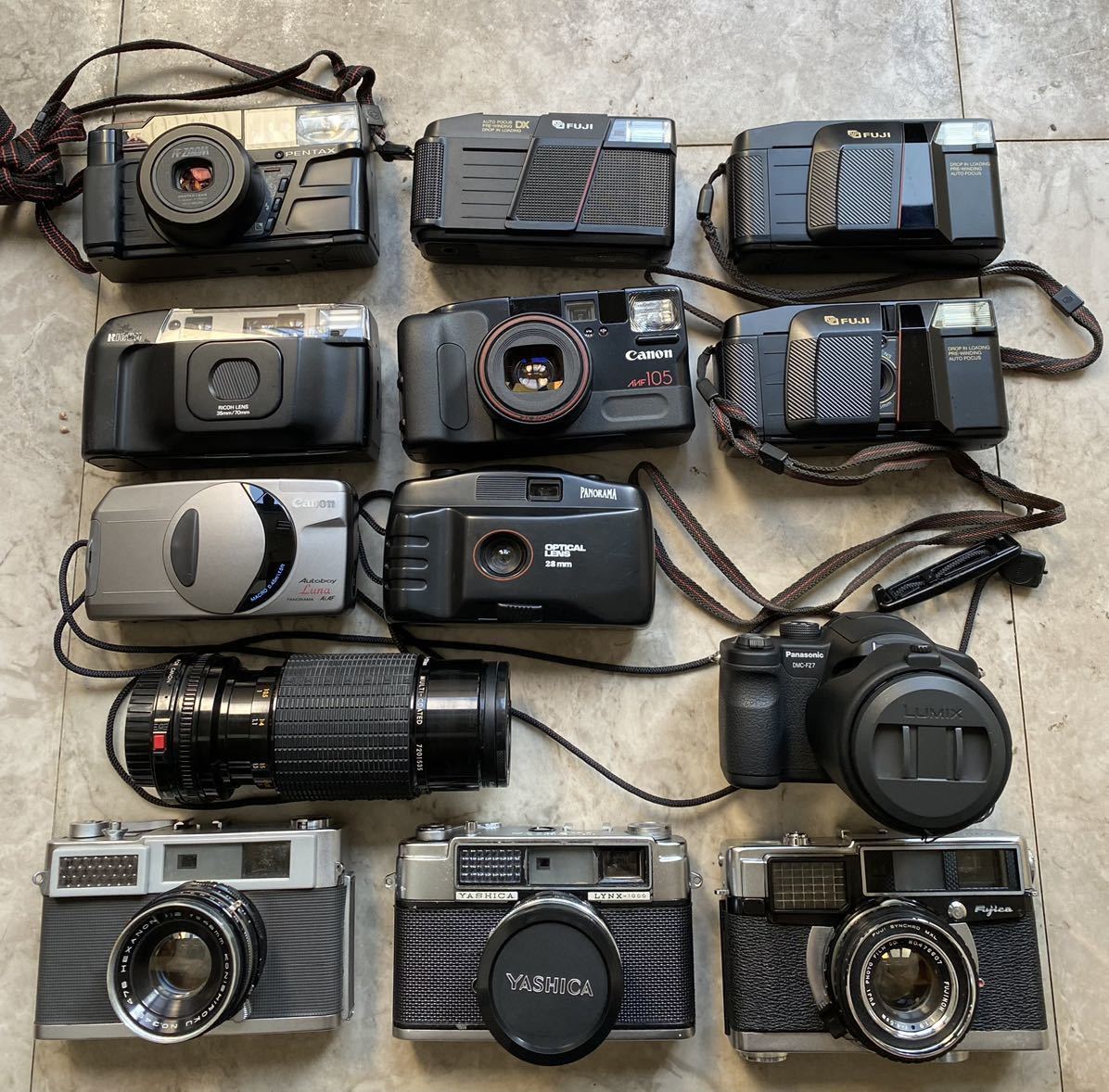 ヴィンテージ フィルムカメラ 12台セット 1円スタート】 フィルムカメラ 12台+1台(望遠レンズ)セット 一眼レフ