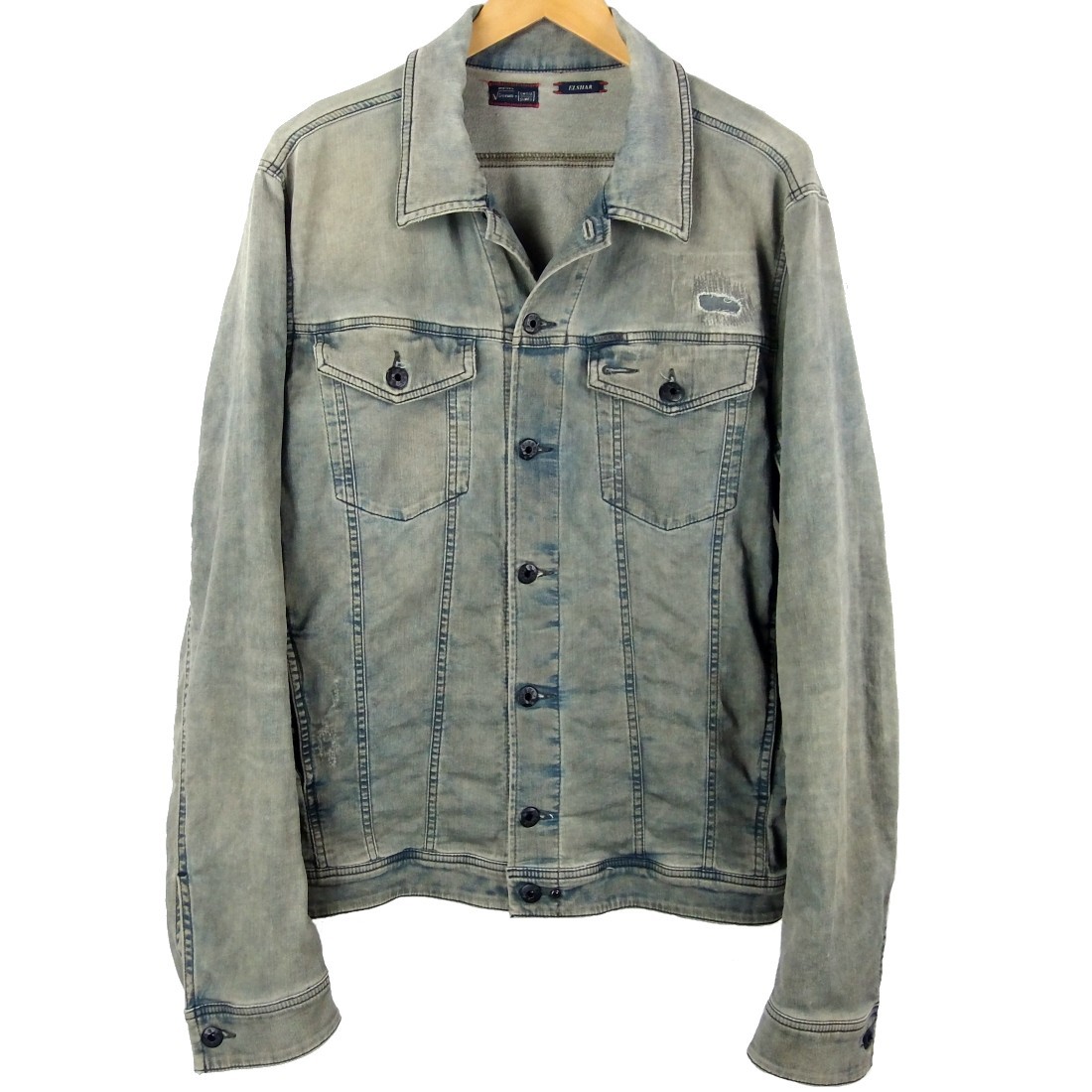 ■DIESEL ディーゼル ELSHAR-NE 0856Z / JOGG JEANS ジョグジーンズ / メンズ / リペア加工 ストレッチ ジョグデニム ジャケット size XL