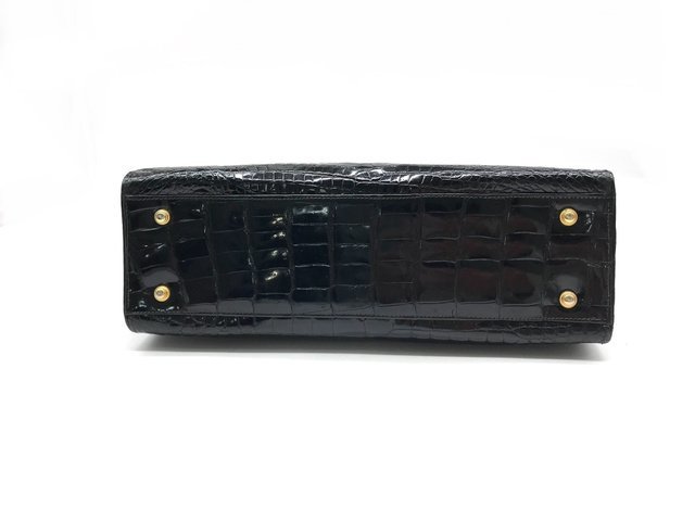 1円 GUCCI グッチ 本クロコ ターンロック ハンド バッグ ブラック M6492 GUCCI グッチ 1円 菊MZ 21点 白系×シルバー