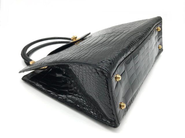1円 GUCCI グッチ 本クロコ ターンロック ハンド バッグ ブラック M6492 GUCCI グッチ 1円 菊MZ 21点 白系×シルバー