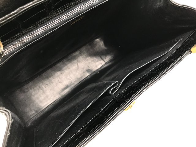 1円 GUCCI グッチ 本クロコ ターンロック ハンド バッグ ブラック M6492 GUCCI グッチ 1円 菊MZ 21点 白系×シルバー