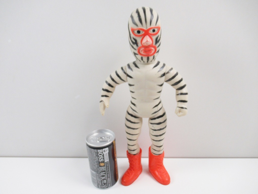 F20 当時物 中嶋製作所 タイガーマスク ザ グレートゼブラ ソフビ 高さ