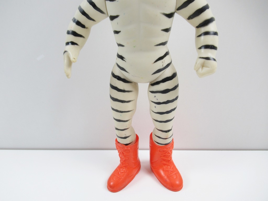 F20 当時物 中嶋製作所 タイガーマスク ザ グレートゼブラ ソフビ 高さ