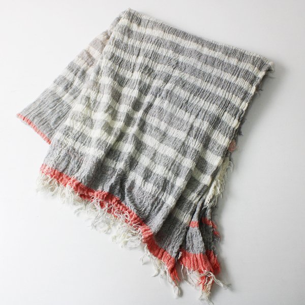 tamaki niime タマキニイメ 玉木新雌 roots shawl BIG ルーツショール ビッグ コットン/グレー ストール【2400013095020】