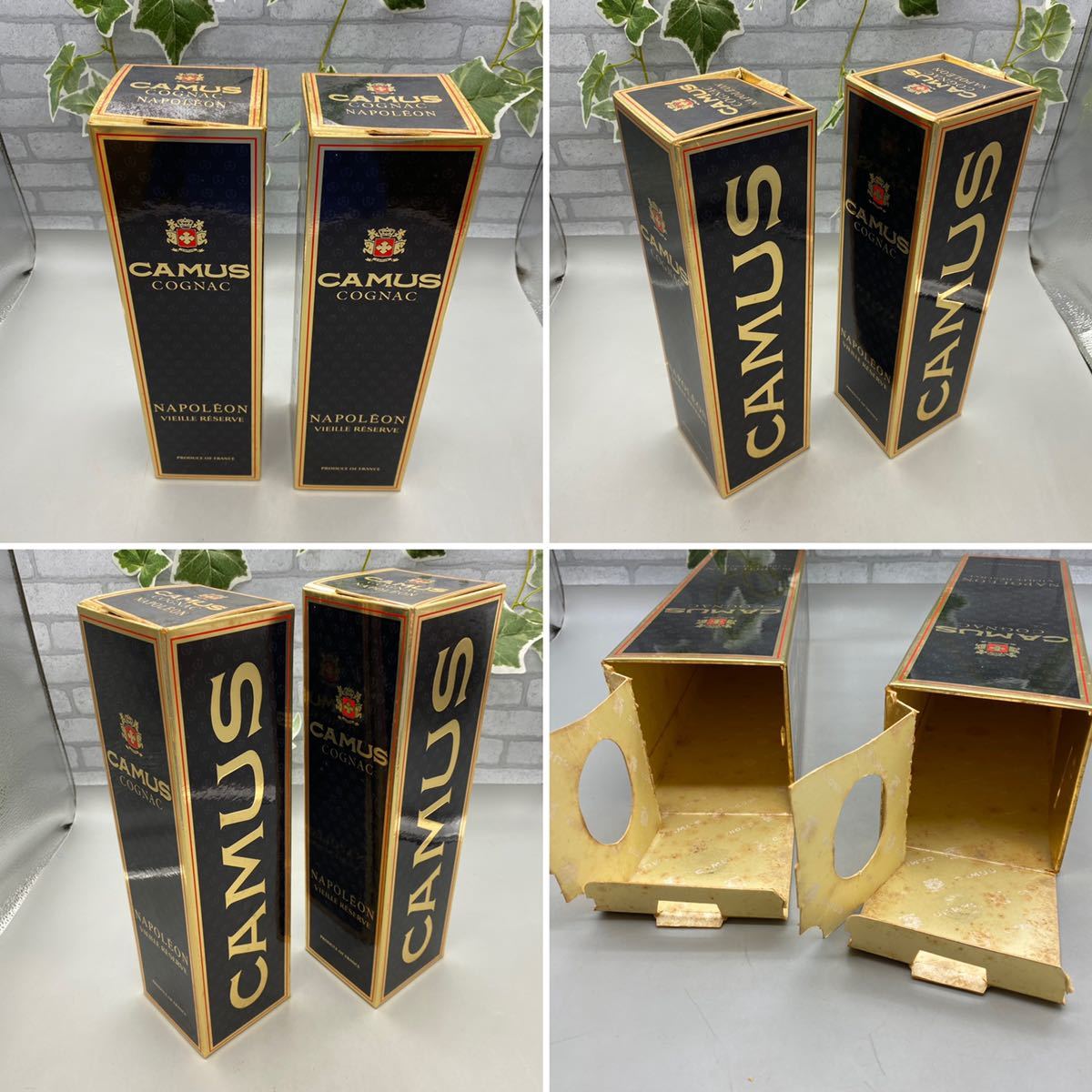 J-8】CAMUS NAPOLEON VIEILLE RESERVE COGNAC 2本 セット まとめ