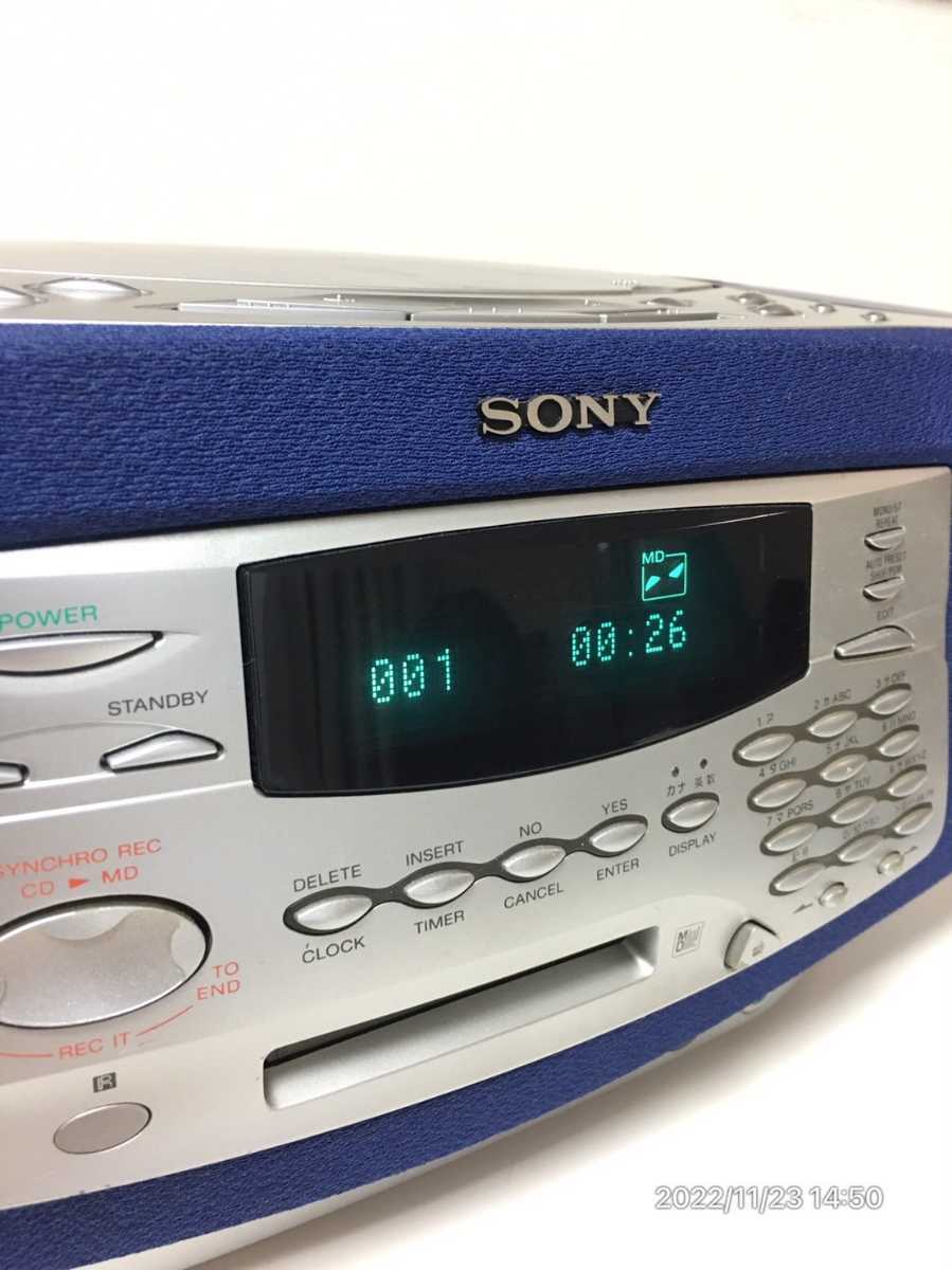 SONY ソニー ZS-M35 ブルー パーソナルMDシステム(CD/MDシステム