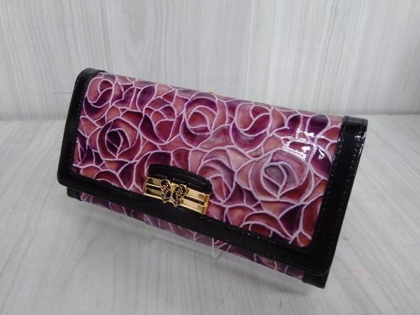 ANNA SUI アナスイ レディース ブラック パープル 長財布 がま口 