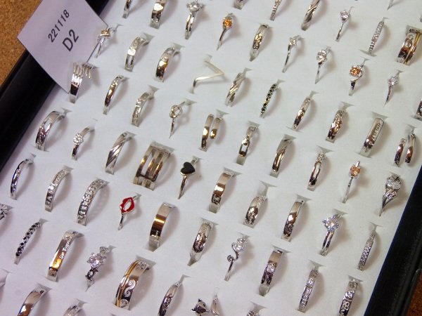 Ne1[22]おまとめて大量★S925刻印 シルバーメッキ指輪 100点 レディースファッションリング 銀 Silver アクセサリー●●221118D2