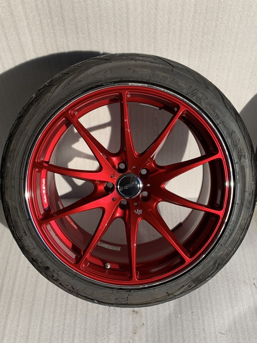 Rays VR ボルクレーシング 鍛造 G25 ハイパーレッド 中古 4本セット