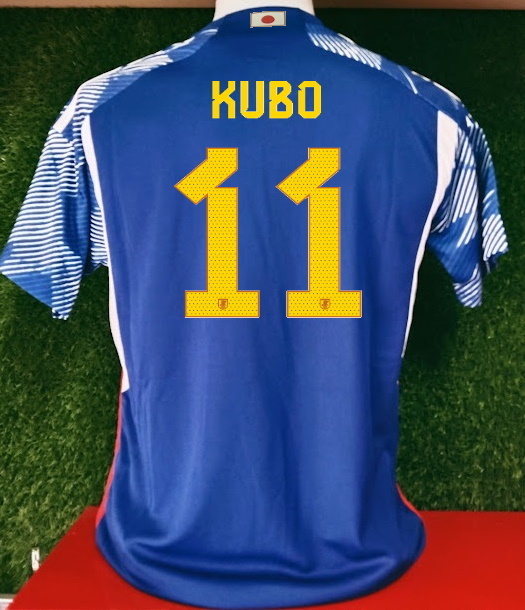 【新品/タグ付き】2022 カタールW杯 日本代表 ♯11 久保建英【Lサイズ】 2022W杯 日本代表 11 久保 建英 S～XXL パッチOK ☆ カタールワールド