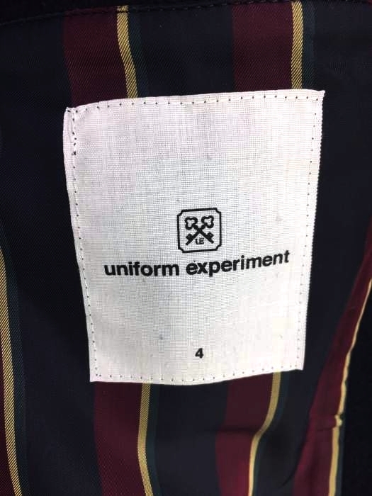 人気SALE，豊富な uniform experiment(ユニフォームエクスペリメント) 裏地ストライプ ダッフルコート メン 中古 古着 0849