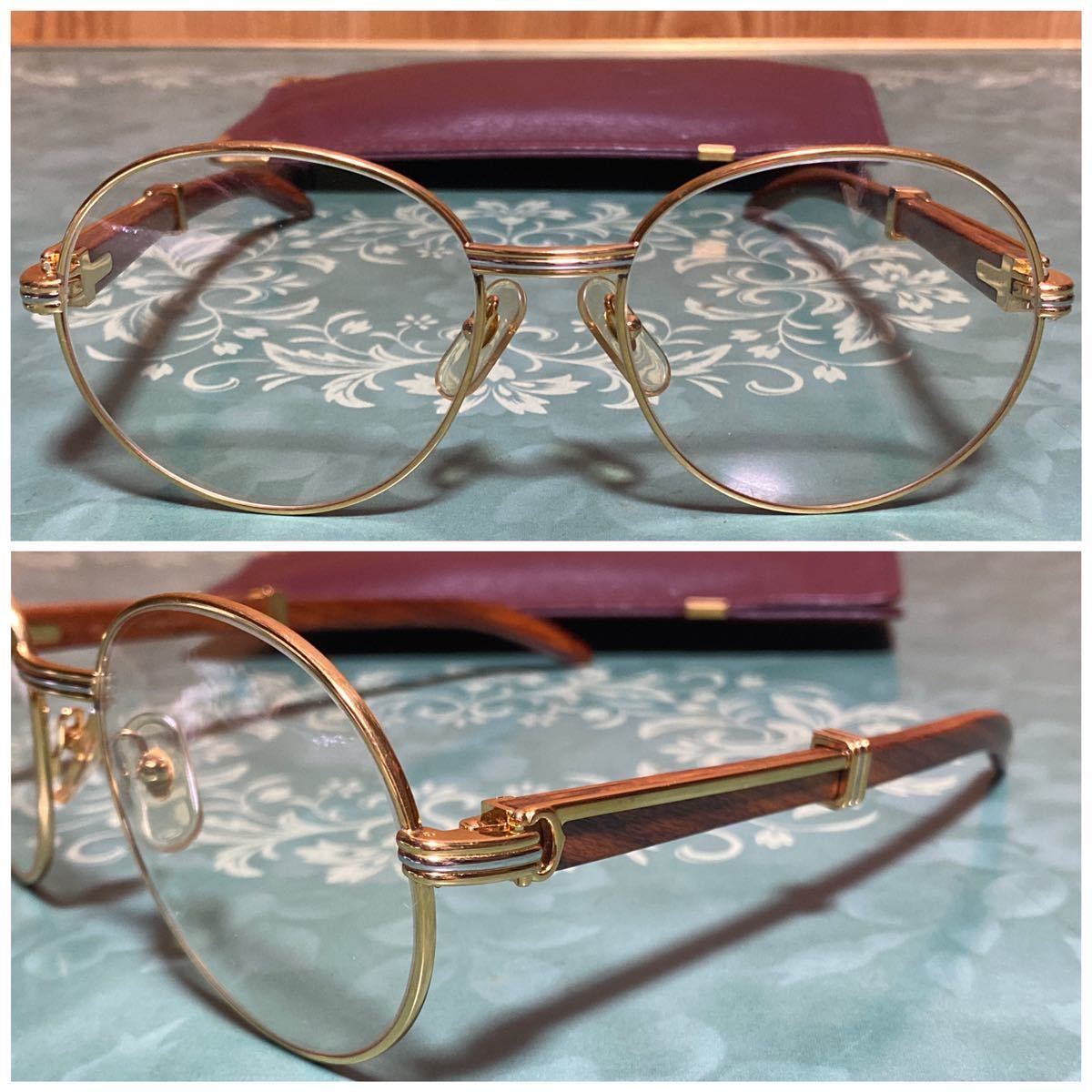 CARTIER BAGATELLE ウッドテンプル 眼鏡 サングラス フレーム カルティエ ウッド