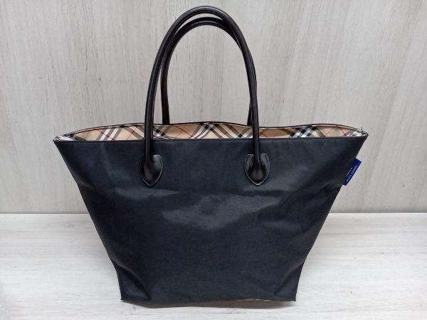 BURBERRY トートバッグ BLUE LABEL ハンドバッグ ノバチェック ブラック