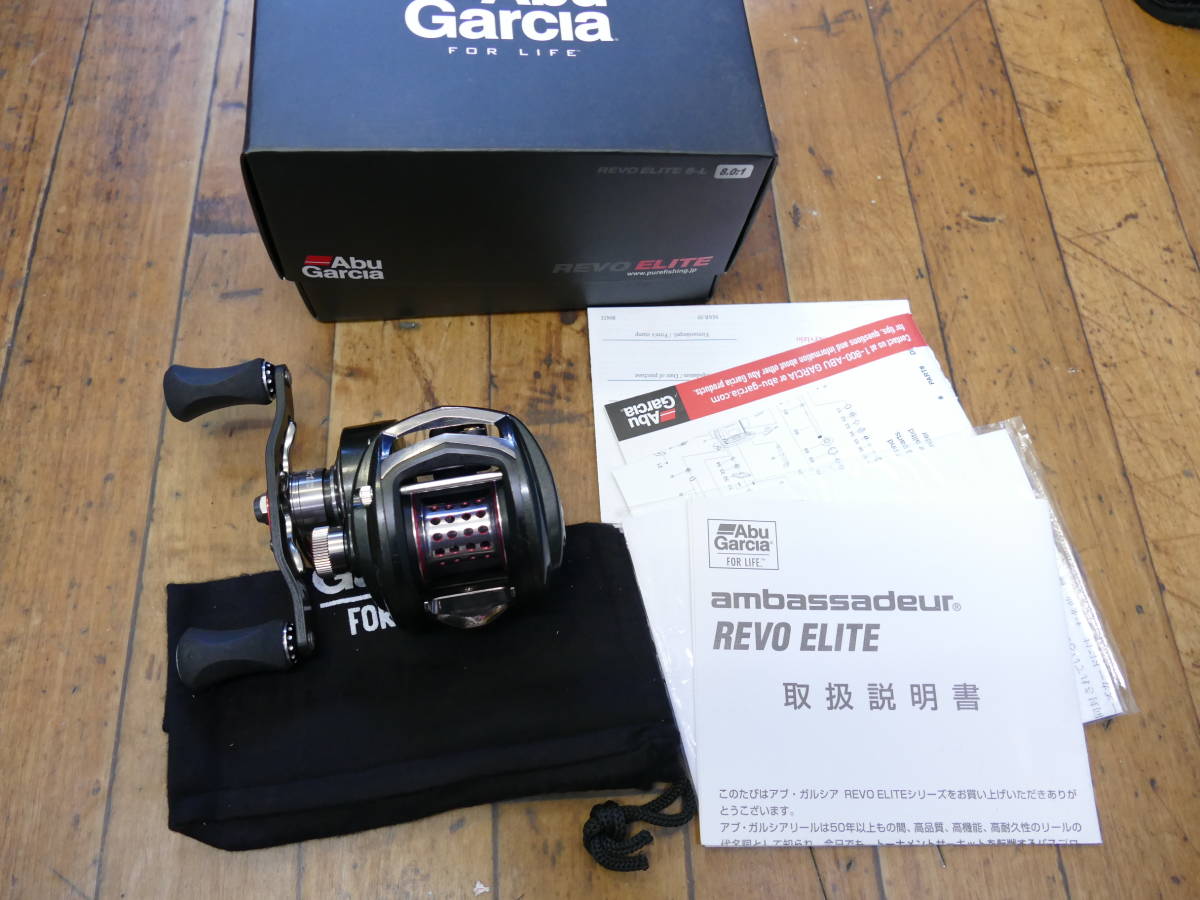 Abu Garcia REVO エリート8 ベイトリール左 釣り アブガルシア ベイト
