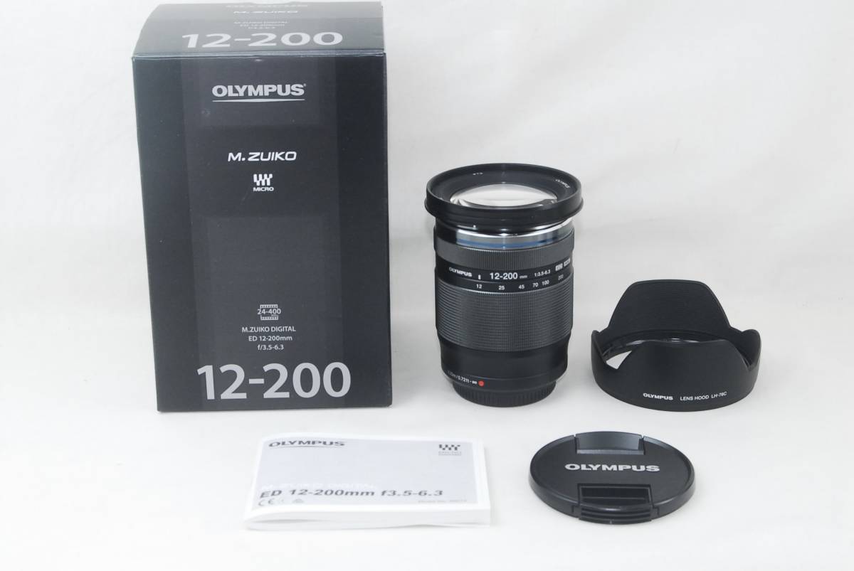 本物保証，人気SALE 良品 OLYMPUS オリンパス M.ZUIKO DIGITAL ED 12-200mm F3.5-6.3 元箱付き(オリンパス)｜売買されたオークション情報、yahooの商品情報をアーカイブ公開 - オークファン オリンパス