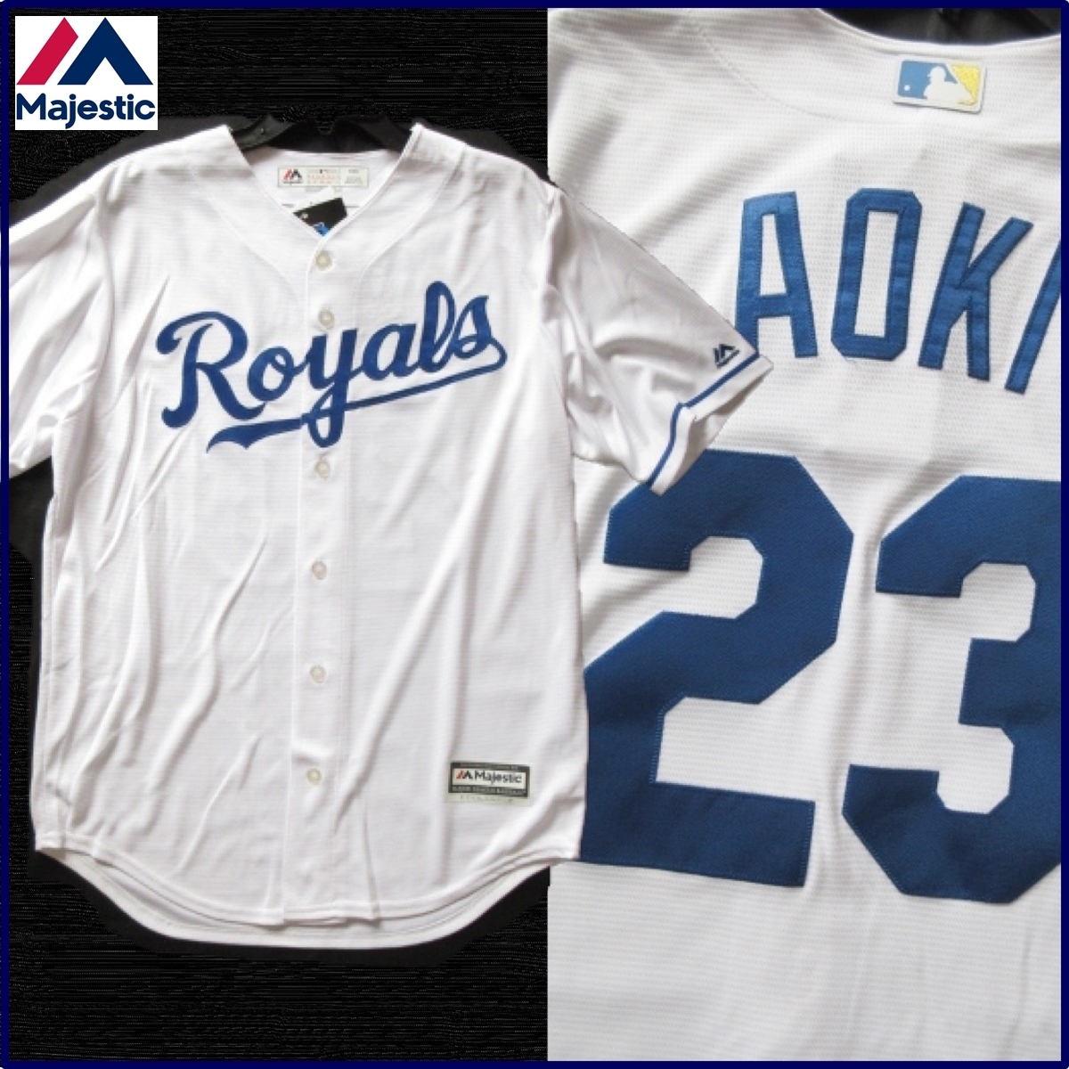 USA製 Majestic マジェスティック MLB カンザスシティ ロイヤルズ 青木 