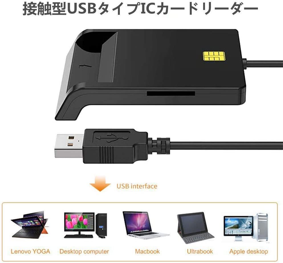 サムコス 接触型ICカードリーダーライター SD/Micro SD (TF)/SIM/CAC スマートカードリーダーUSB接続_5