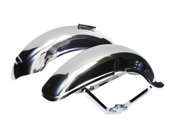 限定入荷】初期型ダックスタイプ 鉄カブトフェンダー タイプ1 メッキ