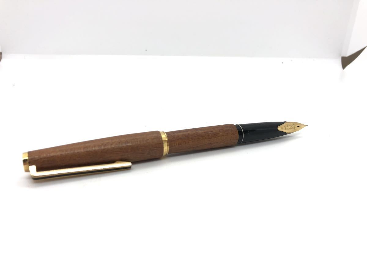 ☆PILOT 万年筆 CUSTOM ウッド 18K-750 ＜F＞ H175 木製 カスタム 昭和