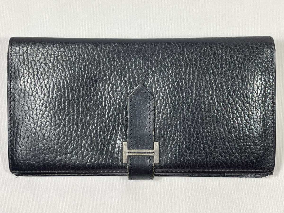 長財布 エルメス ベアン ブラック HERMES 本物 送料無料 スフレ スター 
