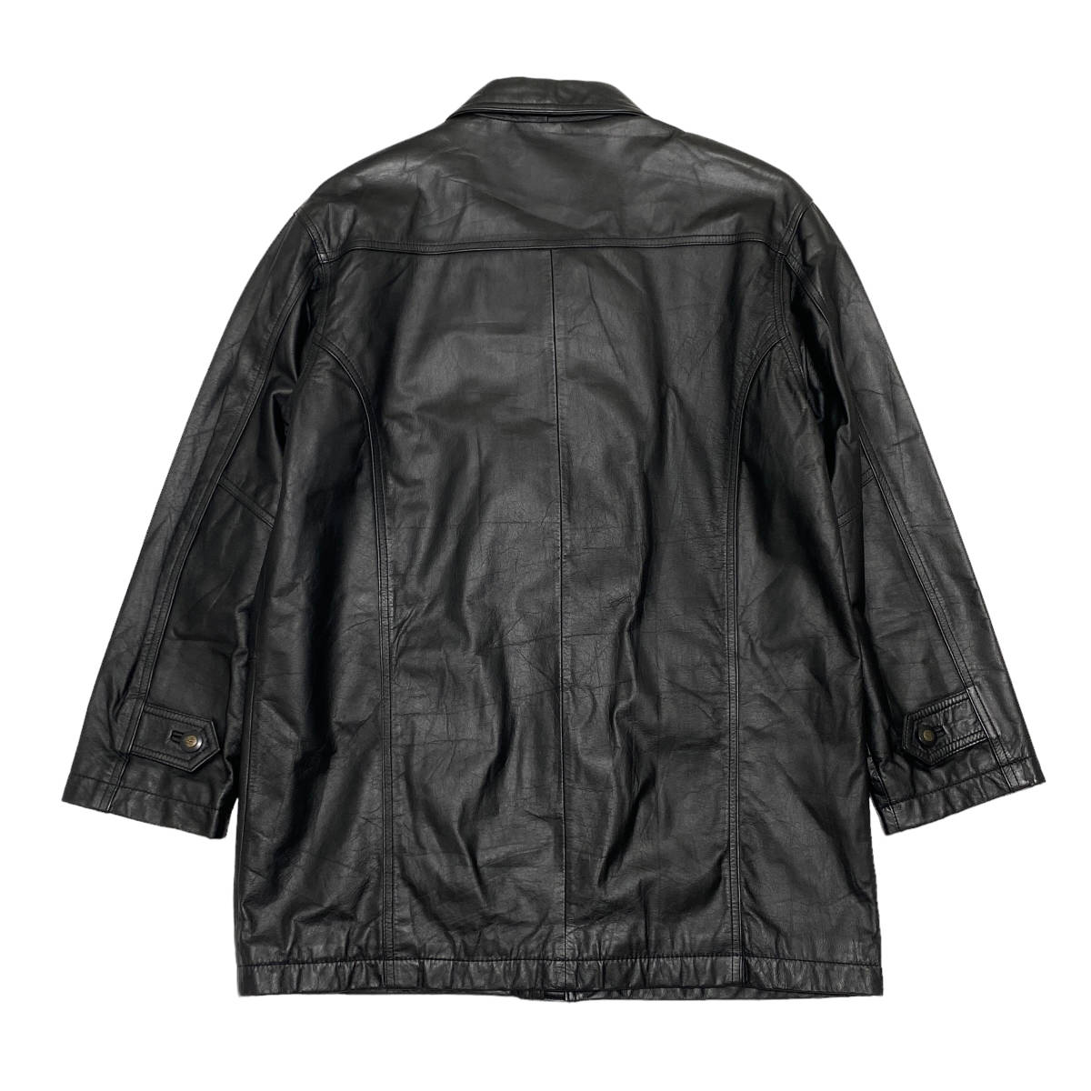 ALLEN JOLLY アレンジョリー 肉厚 牛革 レザー ジャケット M 黒 メンズ 