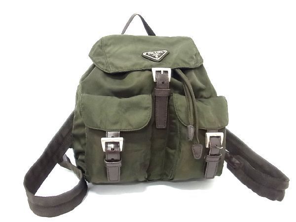 1円 PRADA プラダ テスートナイロン 巾着型 リュックサック バック