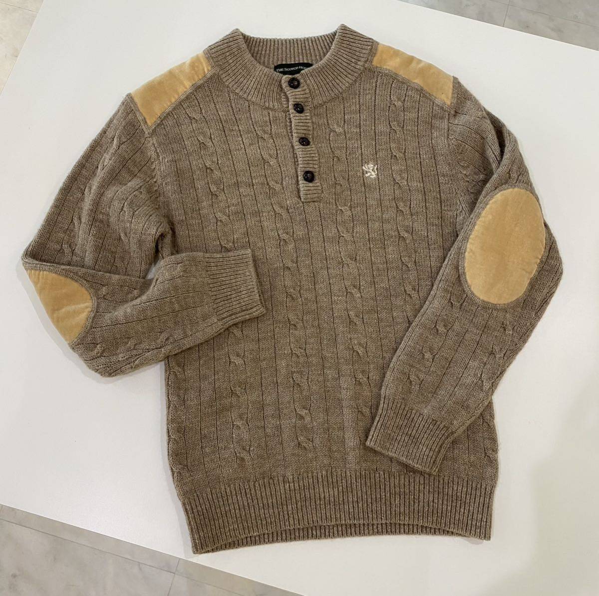 美品 THE SCOTCH HOUSE ザ・スコッチハウス☆50代〜 メンズ ニット 