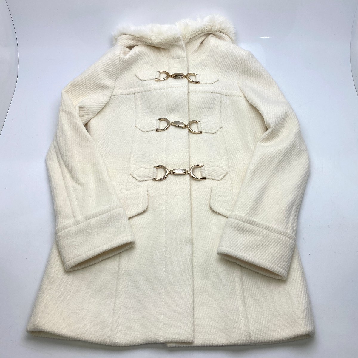 【美品】BURBERRY BLUE LABEL コート ラビットファー 38 バーバリー ブルー レーベル/BURBERRY BLUE LABEL レディース ラビット
