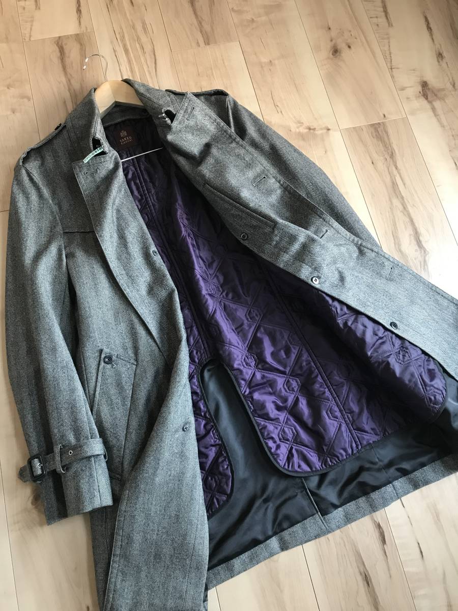メンズ3 TAKEO KIKUCHI タケオキクチ カシミヤミックス グレー系