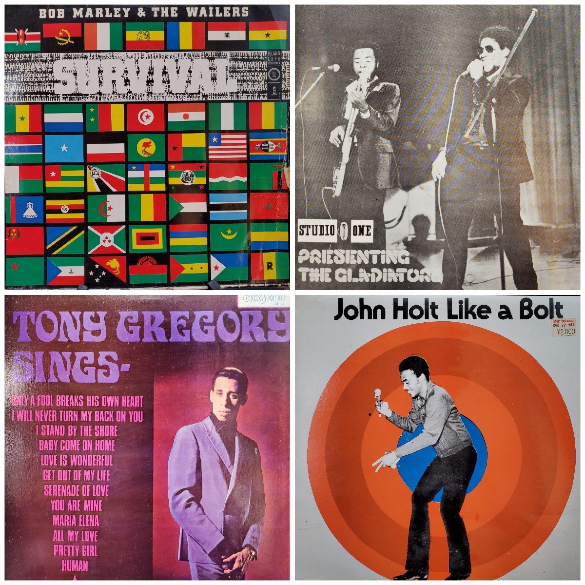 限定SALE，送料無料 宝蔵 洋楽アルバム LPレコード 4枚まとめ売り JOHN HOLT/THE GLADIATORS/TONY GREGORY/BOB MARLEY＆THE WAILERS 263(オムニバス)｜売買されたオークション情報、yahooの商品情報をアーカイブ公開 - オークファン オムニバス