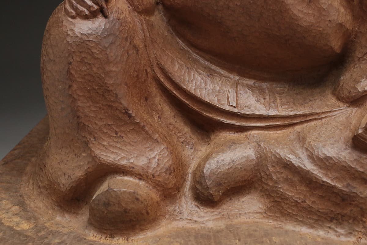EG896 【佐々木大樹 作】木彫「歌聖人麻呂」 幅32.8cm 重2.1kg 共箱附 EG896 【佐々木大樹 作】木彫「歌聖人麻呂」 幅32.8cm 重2.1kg 共箱附