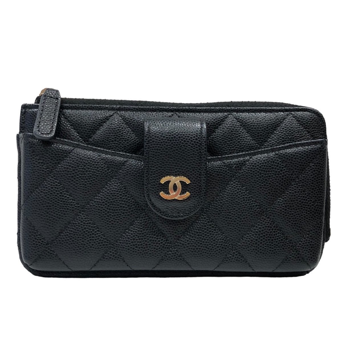 ☆1円 CHANEL シャネル マトラッセ ココマーク キャビアスキン 