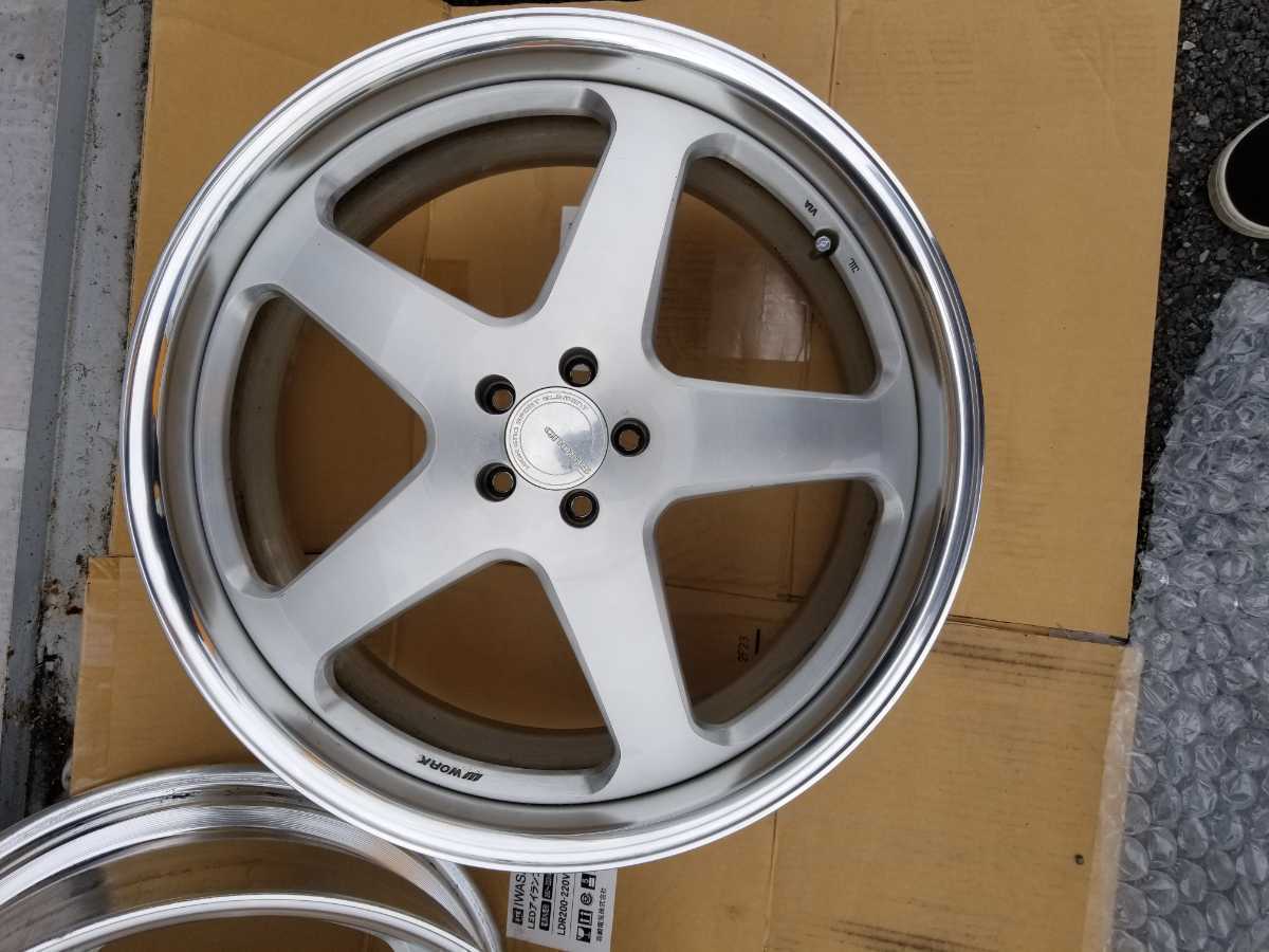 ☆深リム☆WORK GNOSIS ワークグノーシスGH3 5スポーク 20インチ8.5j+