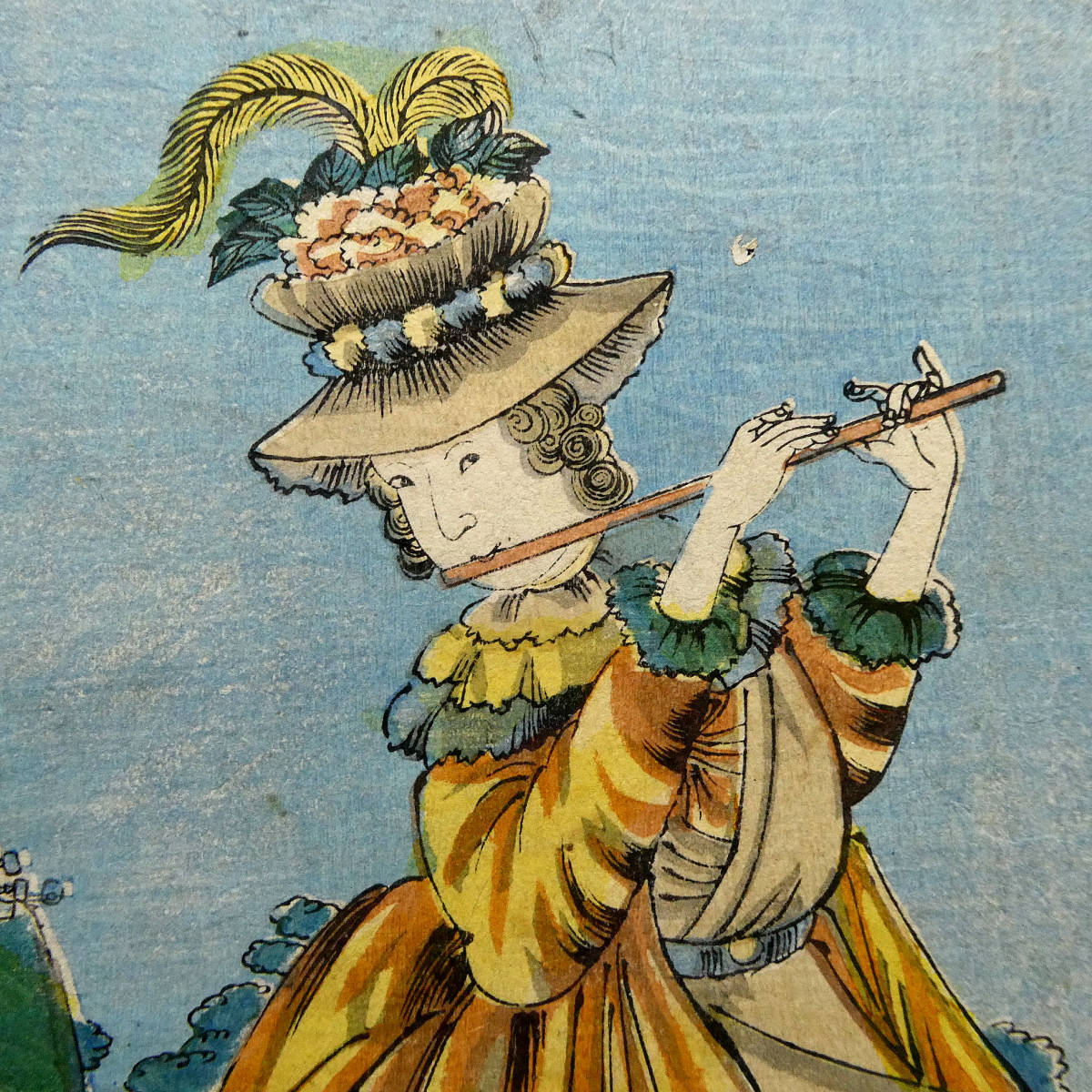 落合芳幾◇江戸時代 木版浮世絵◇「異国人 魯西亜 英吉利」◇いこく