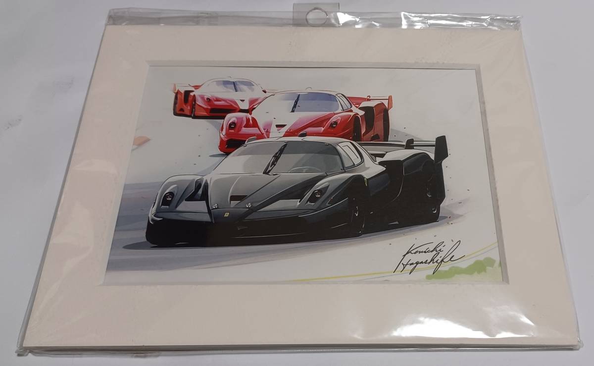 林部研一 イラスト 約21.5cm×16.5cm　フェラーリ