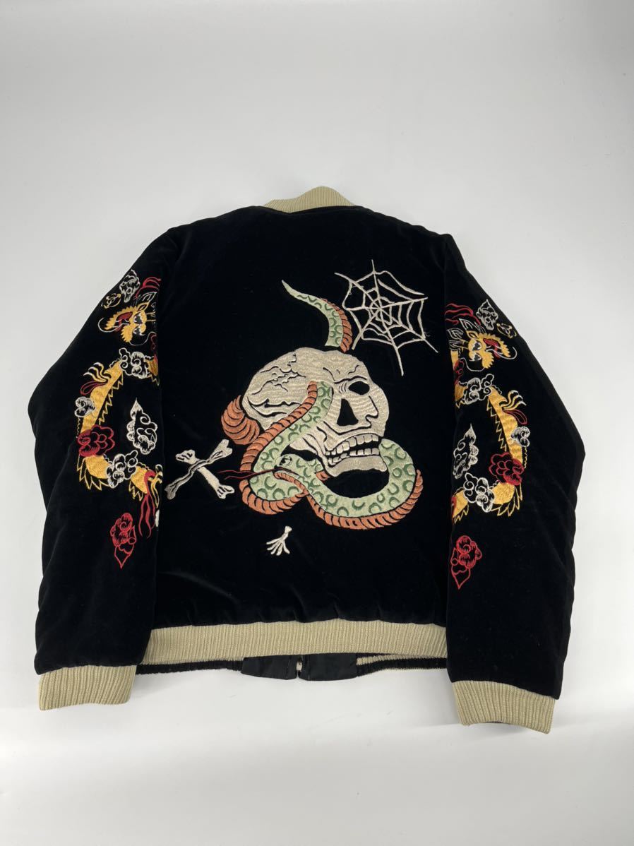 テーラー東洋 TT10797 スカジャン SKULL×EAGLE 別珍 東洋スカジャン