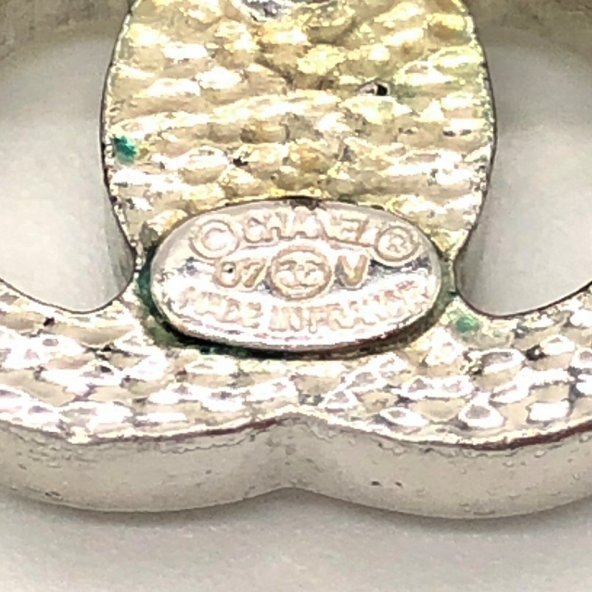 CHANEL シャネル ココマーク フェイクパール ピアス シルバー