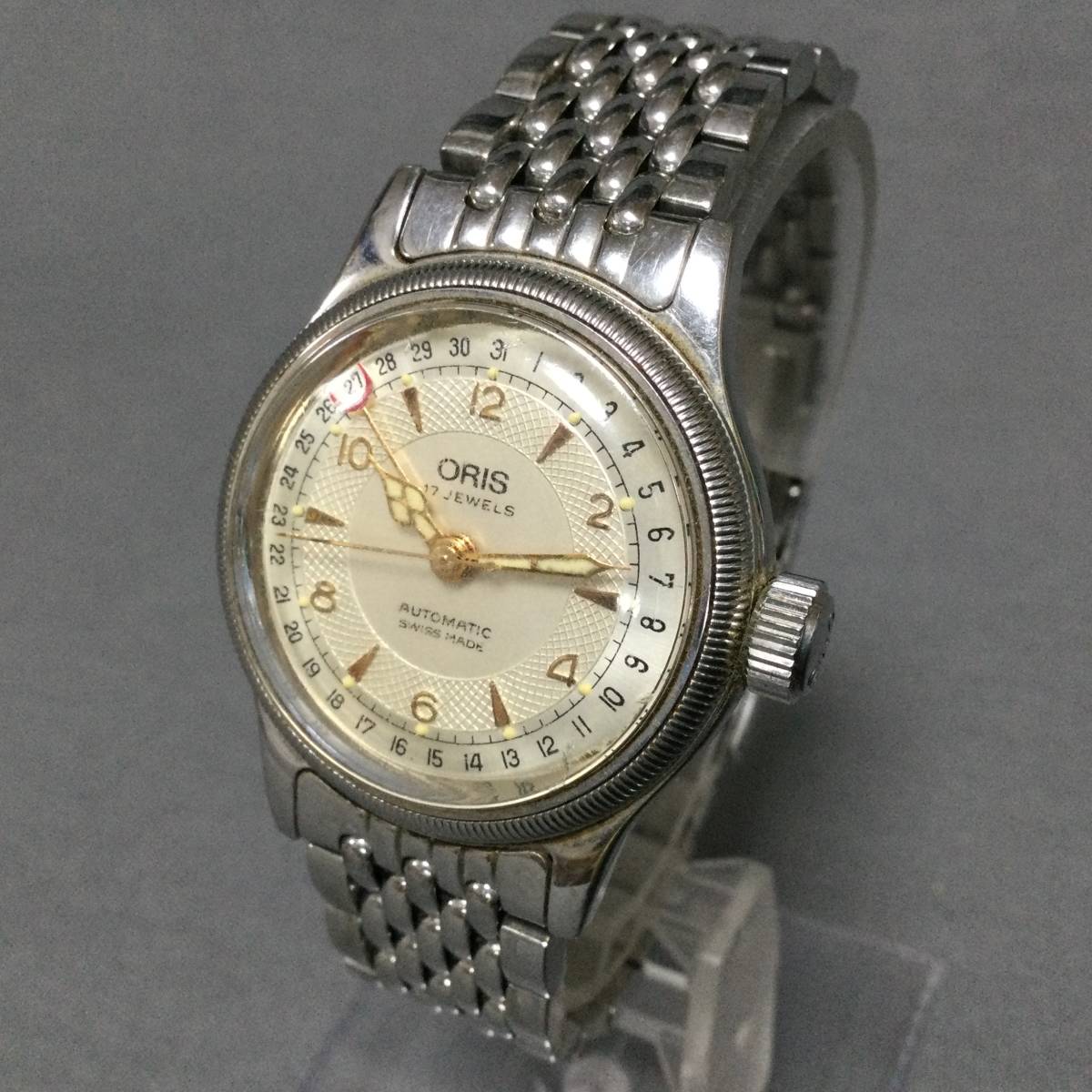専用確認用5 ▽ 12/16 223341 ORIS 17JEWELS AUTOMATIC 7400B 裏スケルトン 稼働
