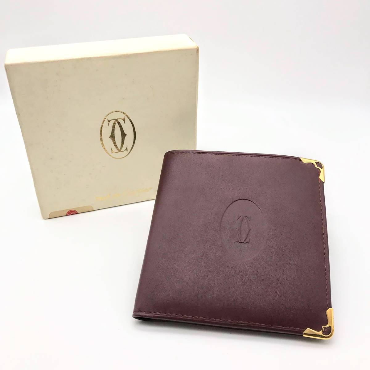 や[HY299] 1円スタート！ Cartier カルティエ 財布 2つ折り マスト 