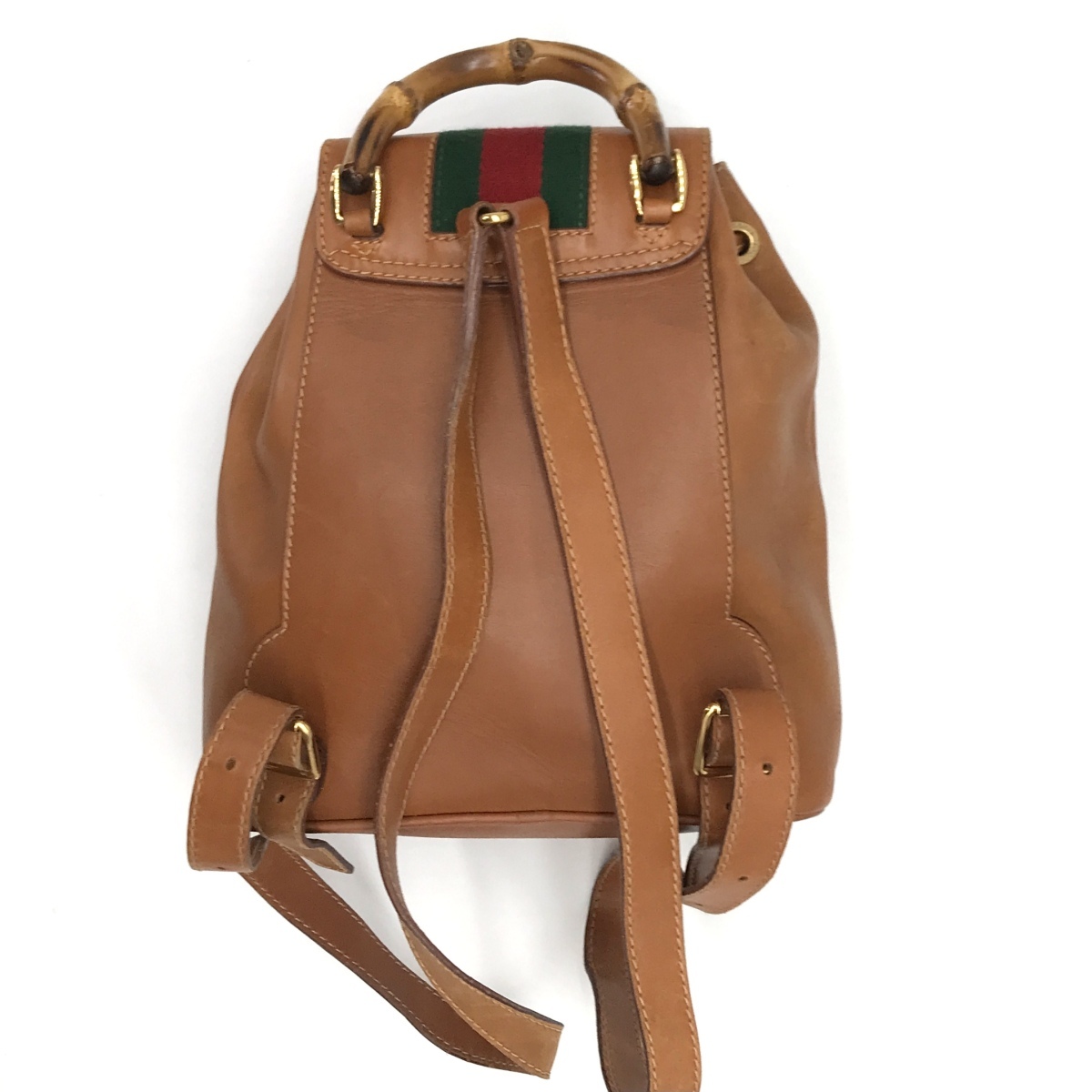 美品 GUCCI グッチ GGキャンバス レザー 2way ショルダーバッグ
