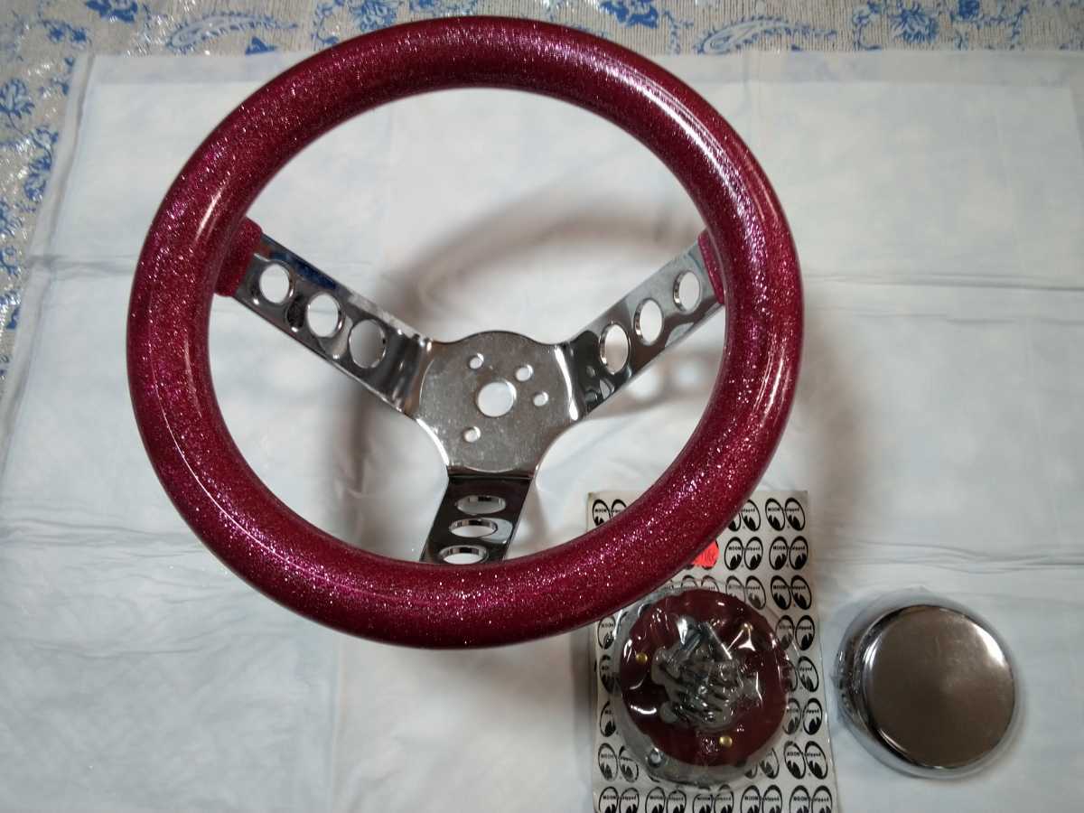 グラントウッドステアリングフルセットステアリングホイールムーン旧車