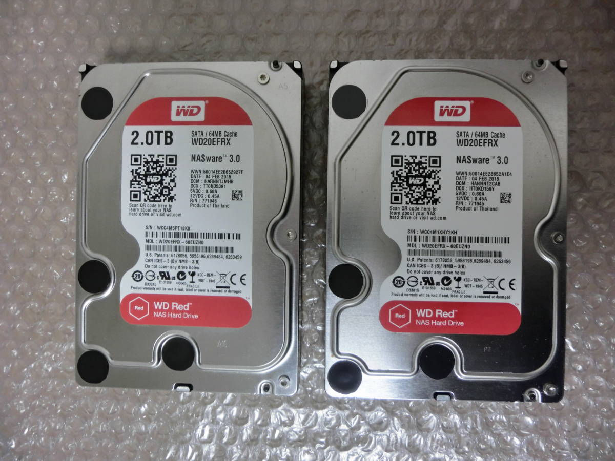 高品質，HOT 3.5 HDD WD20EFRX 2.0TB 2台(2TB～)｜売買されたオークション情報、yahooの商品情報をアーカイブ公開 - オークファン 3.5 SerialATA