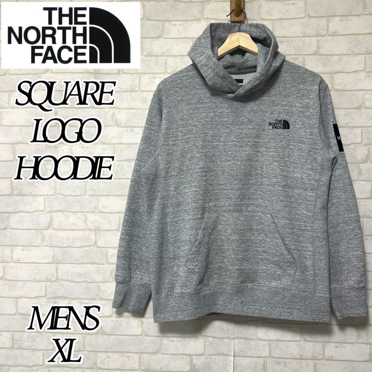 【大人気】THE NORTH FACE SQUARE LOGO HOODIE ノースフェイス スクエアロゴフーディ スクエアロゴ パーカー NT12035 メンズXL グレー