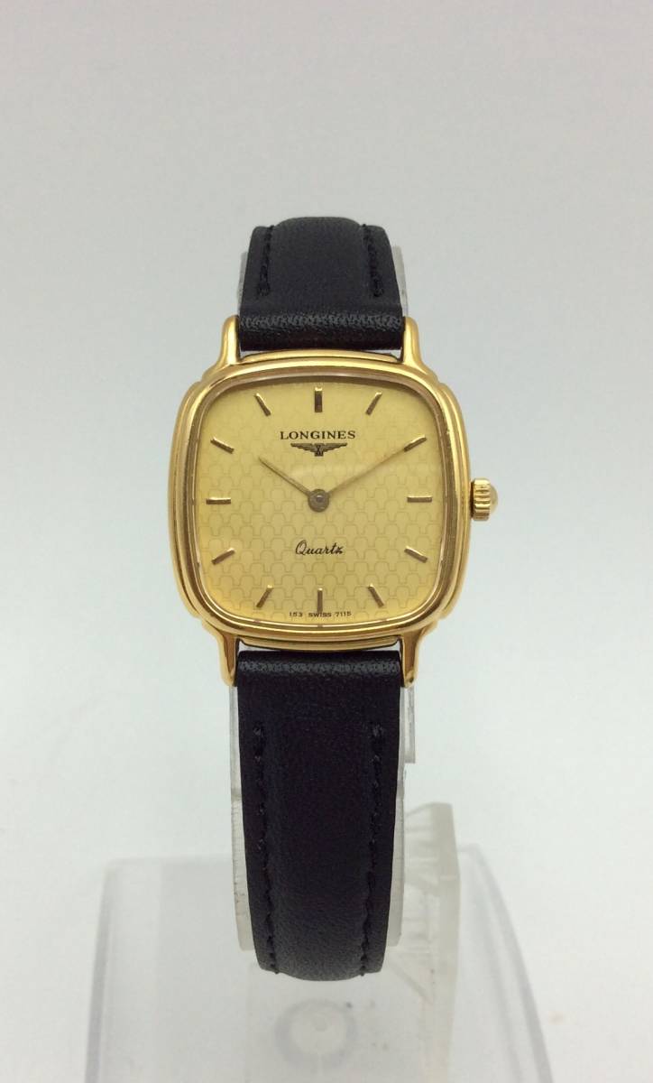 GG61□〈QZ/稼働〉 LONGINES ロンジン 社外ベルト レディース 腕時計