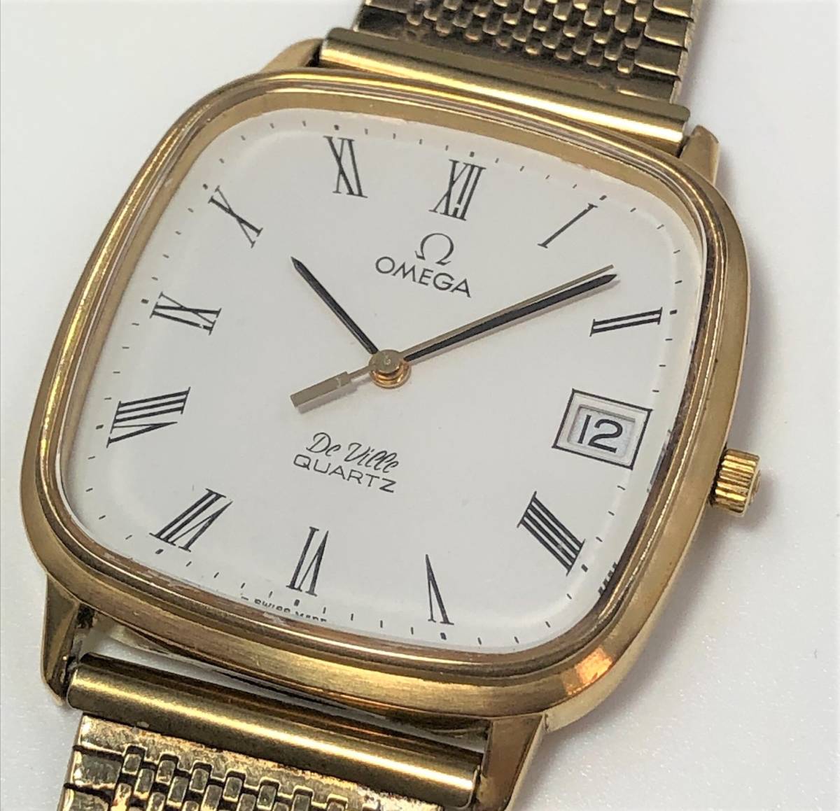 ★ OMEGA De ville オメガ デビル 1332 192.0049 クォーツ QZ デイト ゴールド 【B292】_1