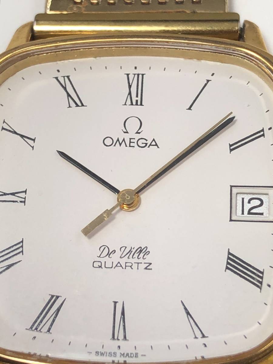 ★ OMEGA De ville オメガ デビル 1332 192.0049 クォーツ QZ デイト ゴールド 【B292】_2
