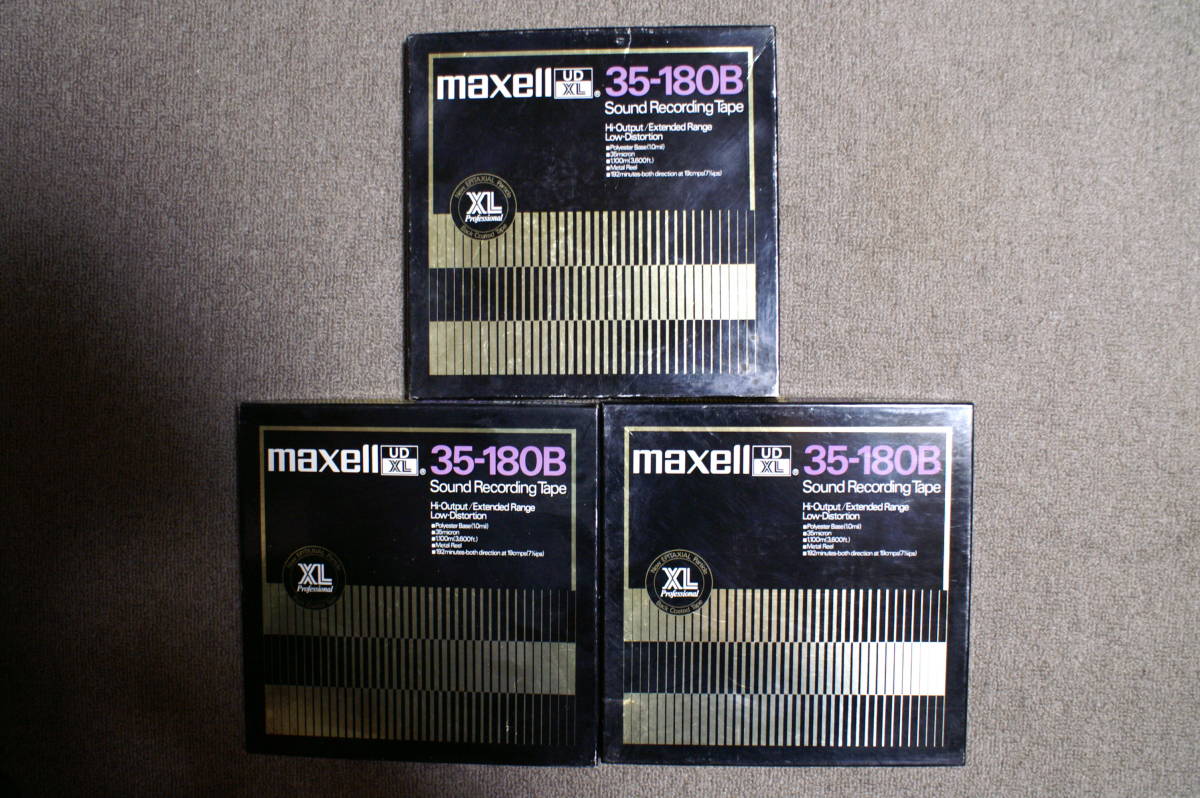 maxell UD XL 35-180B メタル オープンリールテープ 2本 驚きの破格値，低価 ♪♪ maxell UD XL 35-180B マクセル オープンリール