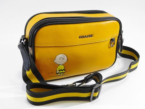 新品 未使用 106 o】 COACH コーチ ショルダー カメラ バッグ 黄 